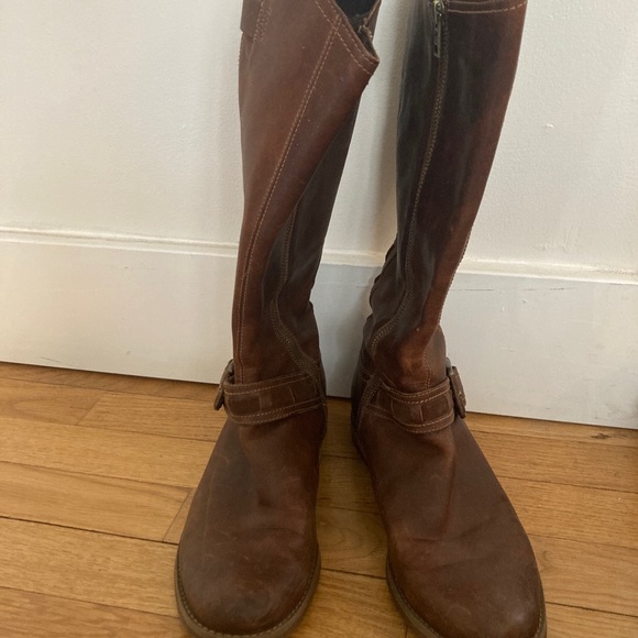 Leather tall timberland riding boots - Picture 2 of 3